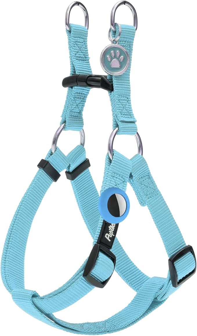 PUPTECK No Pull Dog Harness Large Sized Step-in Adjustable Puppy Vest | Soft Webbing Basic Halter with ID Tag for Outdoor Walking