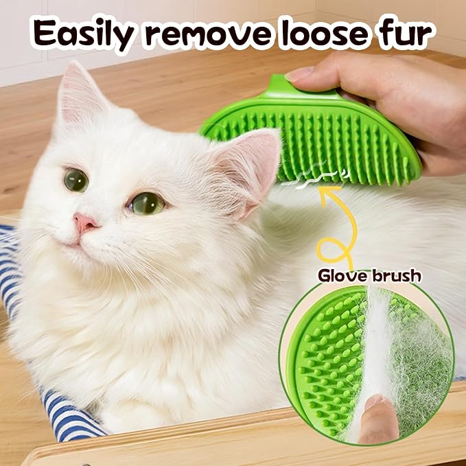 2026 new cat self-cleaning brush, silicone beauty belt pad, adjustable silicone cat comb brush, multifunctional cats comb massager suitable for furniture, sofas, and chair legs (Colorful)