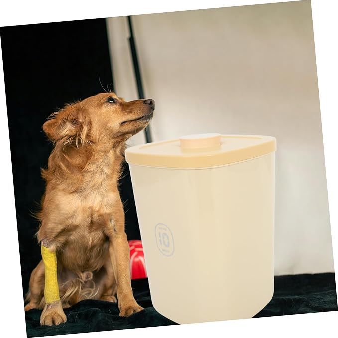 YARNOW Airtight Dog Food Storage Container Large Capacity Vacuum Sealed Cat Food Bin for, Large, Yellow