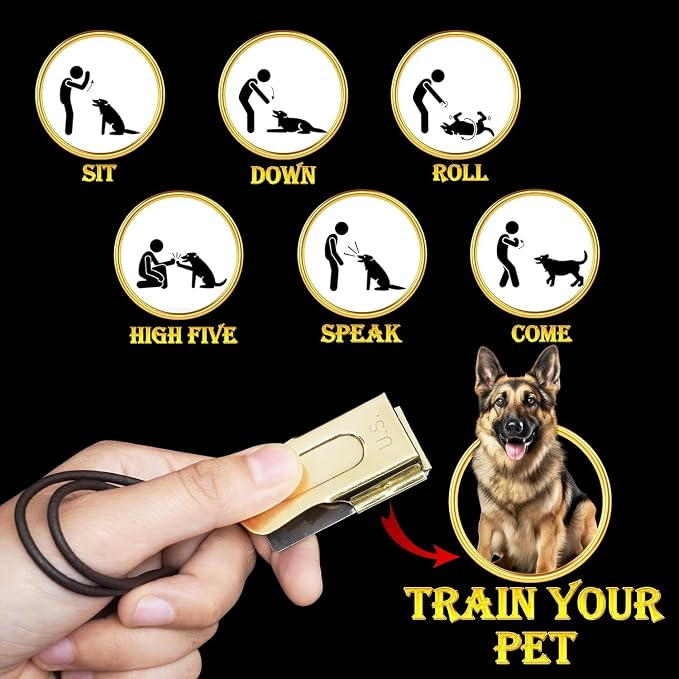 Brass and Steel Pet Training Clicker, Set of 5 Pcs