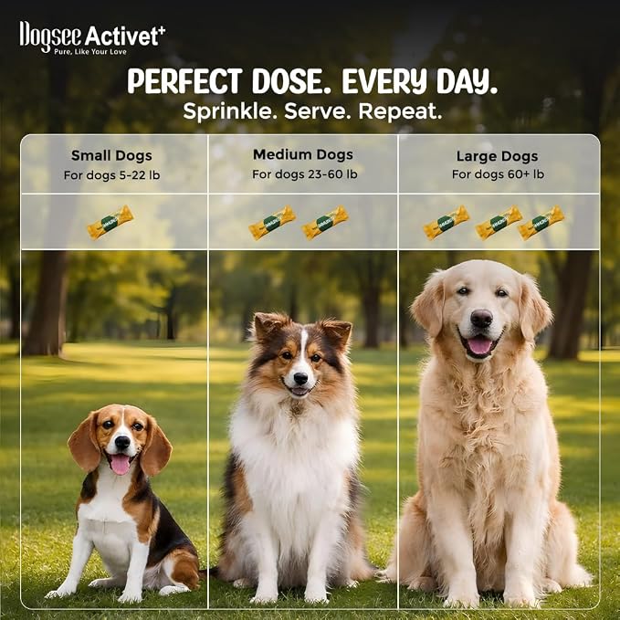 Dogsee Activet+ Freeze Dried Dog Food Topper with Yak Cheese Powder, Dog Supplement for Multi Vitamin, Boosting Immunity, Supports Growth, Improve Overall Health & Digestion (30 Sachets)
