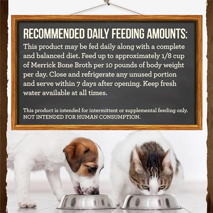 Merrick Grain-Free Bone Broth for Dogs & Cats - Turkey, 16oz (Pack of 3)
