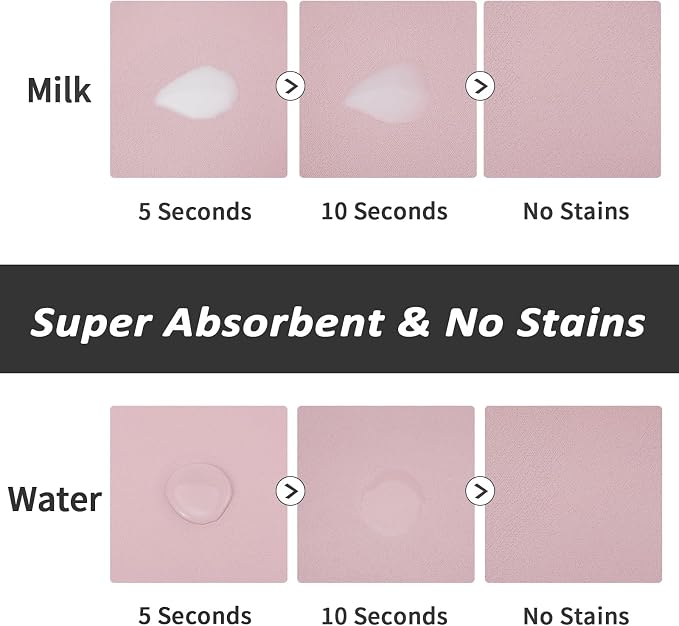 HotLive Dog Food Mat - Absorbent Cat Mat for Food and Water, No Stains Pet Feeding Bowl Mat, Easy to Clean Pet Placemats, Quick Dry Dog Water Dispenser Mat for Messy Drinkers | Pink 18"x34"