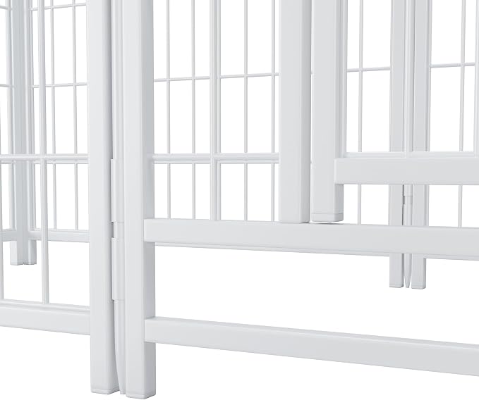 Dog Playpen Indoor 24 Inch 8 Panels Metal Dog Pen, Heavy Duty Pet Fence for Puppies and Adult Dogs, Foldable Exercise Pen with Secure Door, Durable Steel Construction for Indoor do