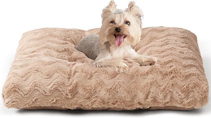 EHEYCIGA Washable Dog Beds for Small Dogs, 23x18 Inch Pet Bed, Camel