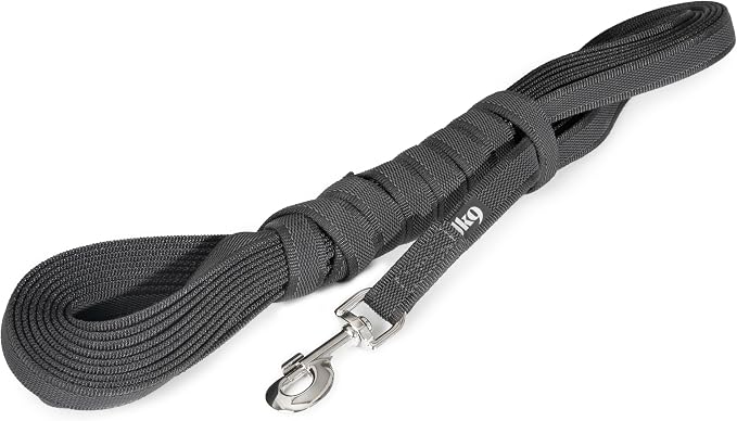 Color & Gray Super-Grip Leash with Handle, 0.79 in x 32.8 ft, Black-Gray