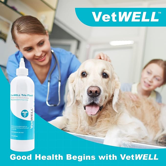 VetWELL Dog Ear Cleaner Solution & Infection Treatment, 12 oz (Pack of 2)