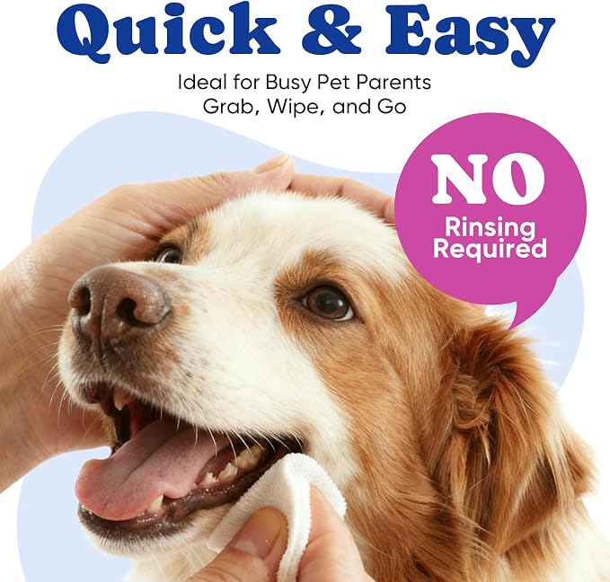 Dog Eye Wipes, Tear Stain Remover, Coconut, 100 Ct