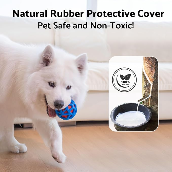 seagi Interactive Dog Toy, Motion-Activated Bouncing Vibrating Dog Ball | USB Rechargeable Design with Durable Natural Rubber Shell for Interactive Dog Ball, for Small/Medium/Large Dogs