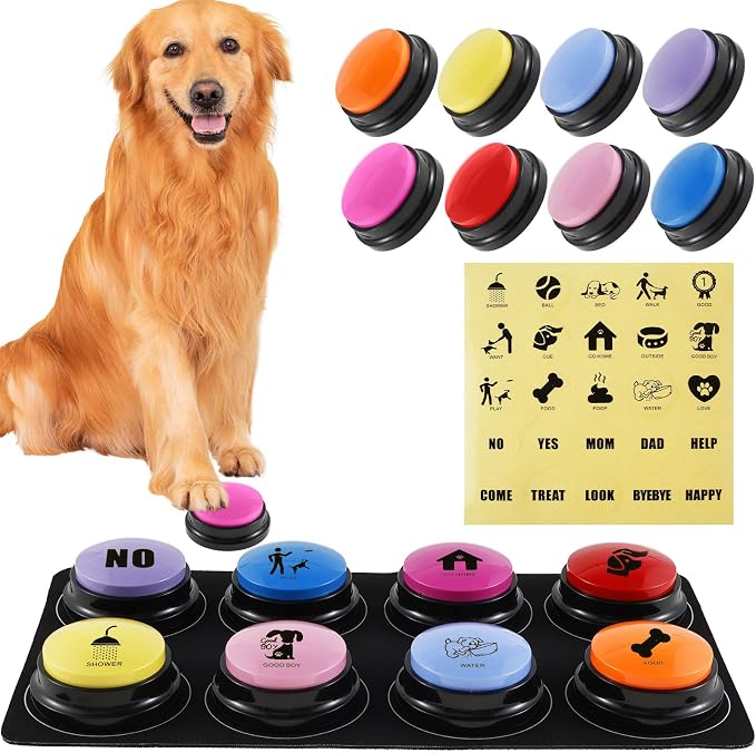 Dog Buttons for Communication Voice, 8 Pcs