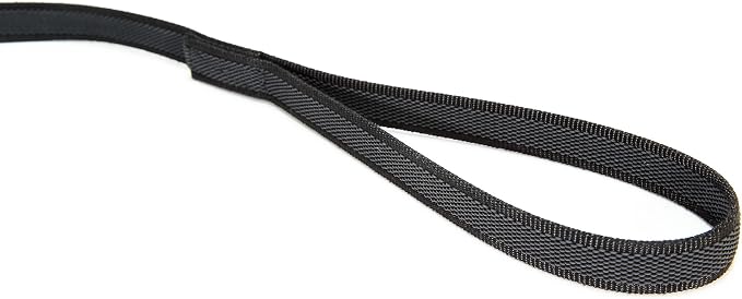 Color & Gray Super-Grip Leash with Handle, 0.79 in x 3.3 ft, Black-Gray