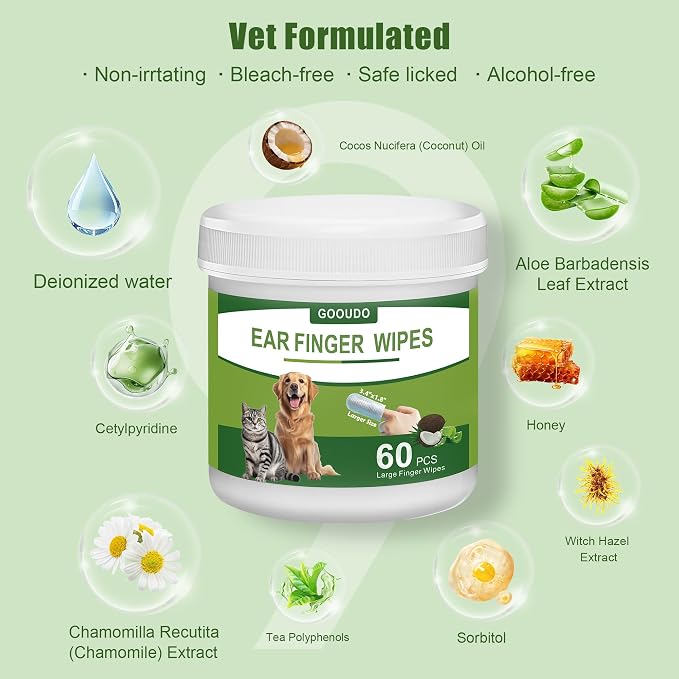 Dog Eye & Ear Wipes Combo Pack, 120+60 Count