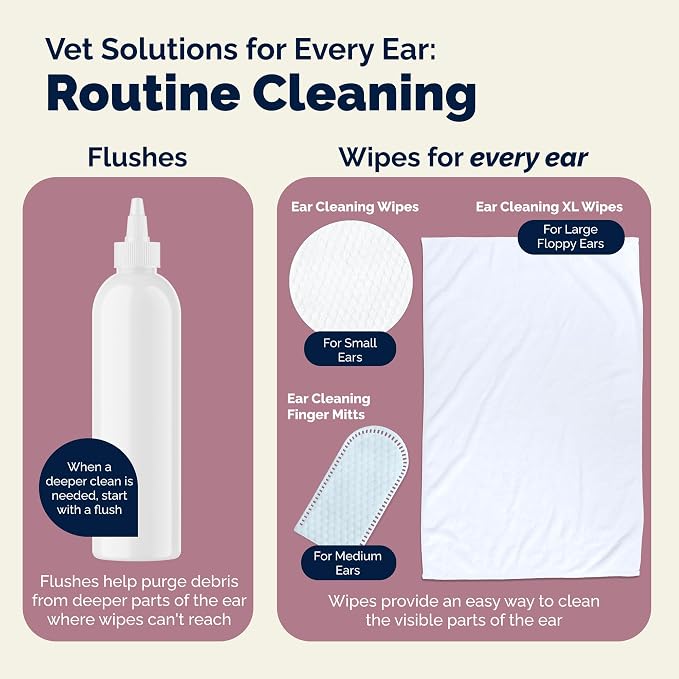 VETNIQUE Oticbliss Advanced Cleaning Ear Wipes, 100ct