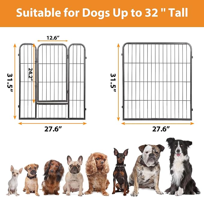 ZENY Dog Playpen, 32in 16 Panels