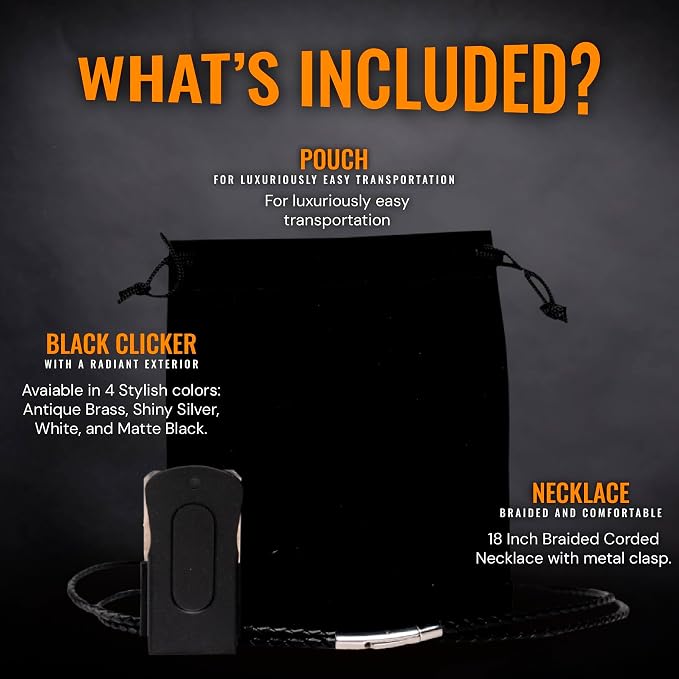 Metal Clickers for Dog Training, Black, 1 Unit