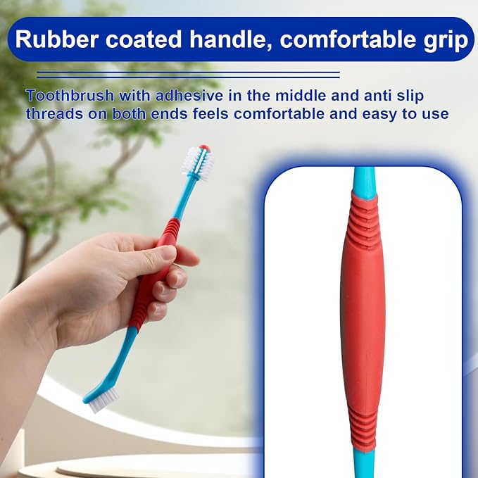 9 Pcs Dog Toothbrush Set, Three Sided Pet Toothbrush Brush,360º Pet Toothbrush Soft Nano Bristles Tooth Brush for Cat Dog Puppy Kitten Dental Care
