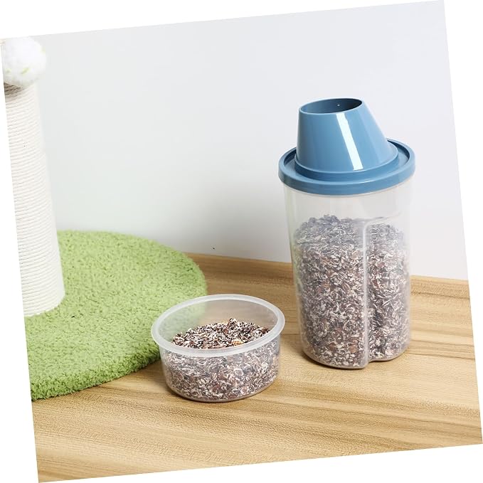 BESPORTBLE 2pcs Insulated Grain Storage Barrel Cat Food Storage Container Airtight Pet Food Bins Wide Mouth for Easy Refill Freshness