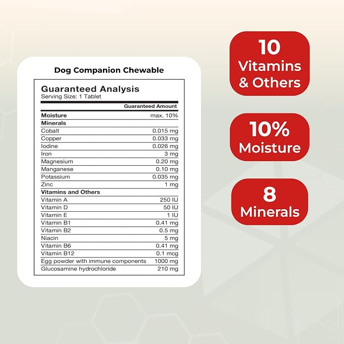 VitaminCity i26 Companion Dog Chewables with Glucosamine, Beef, 60 Tabs
