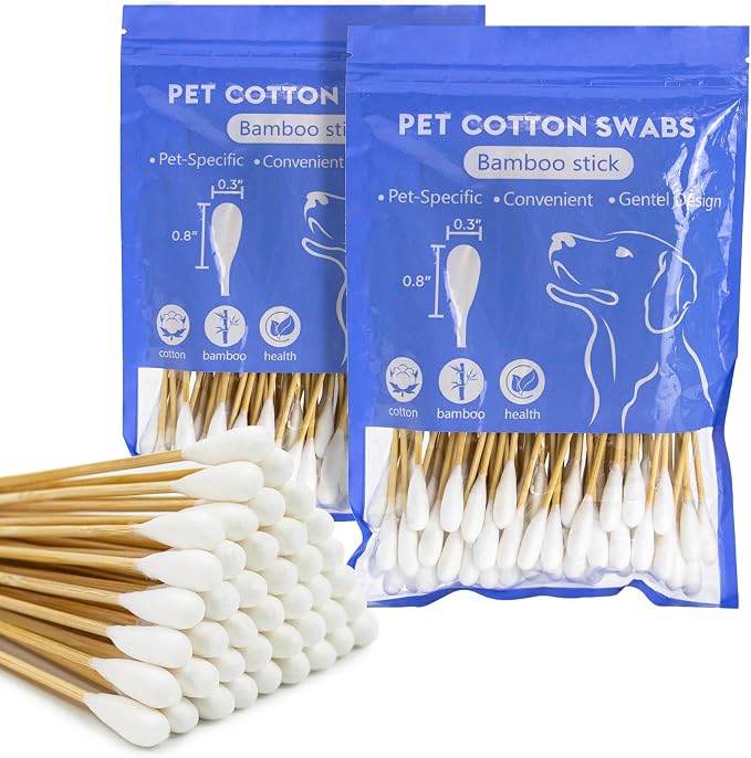 6 Inch Large Cotton Swabs for Dog Ear Cleaning, 200 Pcs