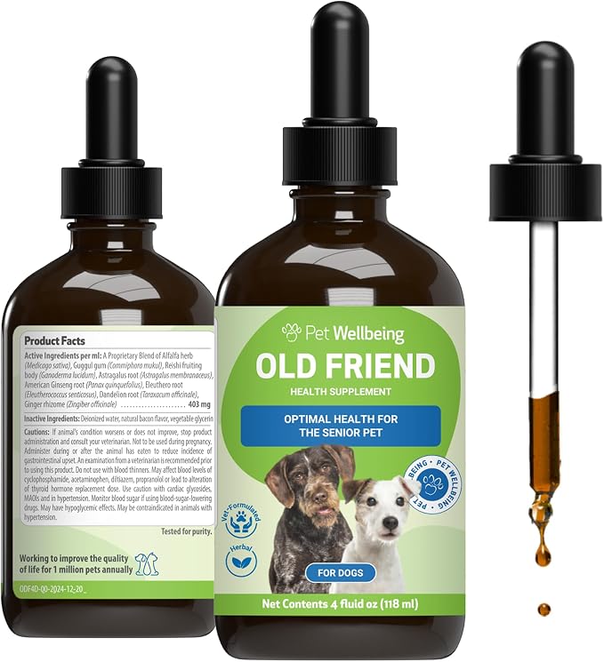 Pet Wellbeing Old Friend for Dogs - Senior Immune & Cognitive, 4 oz