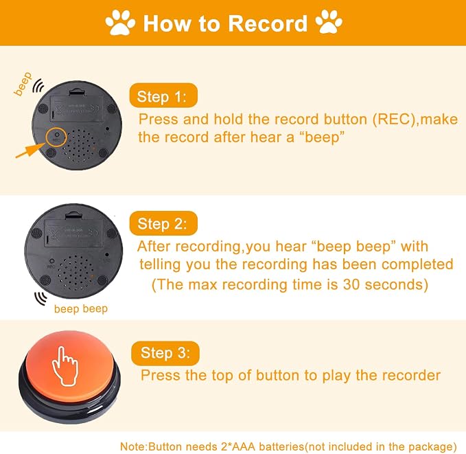 Voice Recording Button, 4 Color