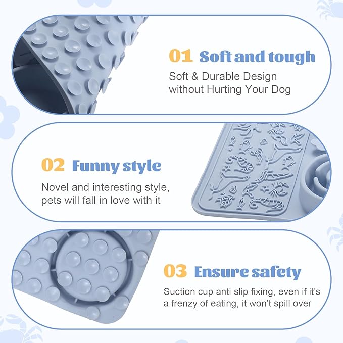 Star&Mi Slow Feeder Dog Bowls, 3-Layer Interactive Dog Puzzle Feeder, Dog Slow Feeder Bowl & Lick Bowl for Dogs, Non-Slip Dog Bowl Slow Feeder for Medium & Large Breeds