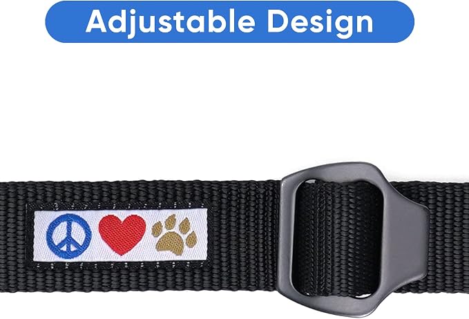 Pawtitas Dog Seat Belt | Pet Safety Seat Belt with Adjustable Strap for Small to Large Dogs | Exceeds Dog Safety Standards | Keep Your Dog Secure in The Car - Black Car Seat Belt for Dogs