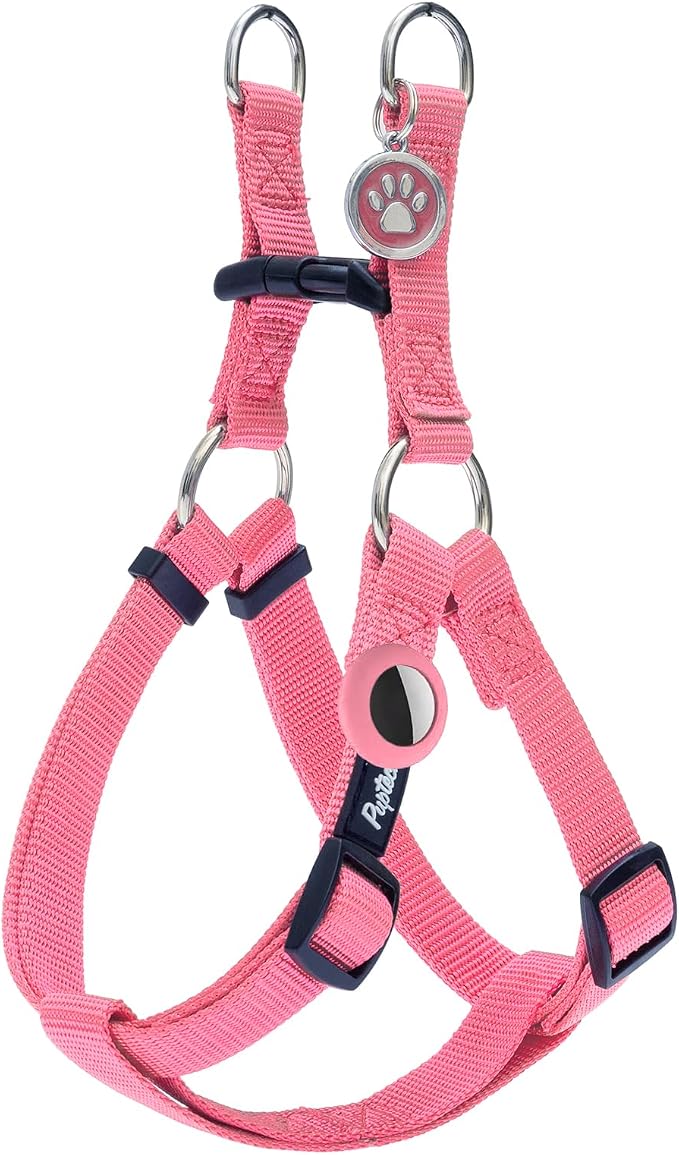 PUPTECK No Pull Dog Harness Medium Sized Step-in Adjustable Puppy Vest | Soft Webbing Basic Halter with ID Tag for Outdoor Walking