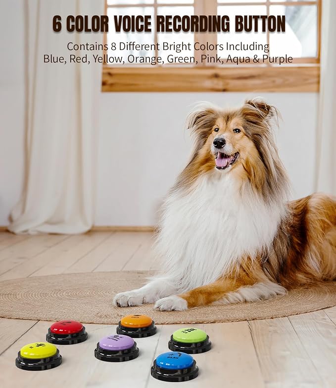 Acools Dog Buttons for Communication, 6 Pcs