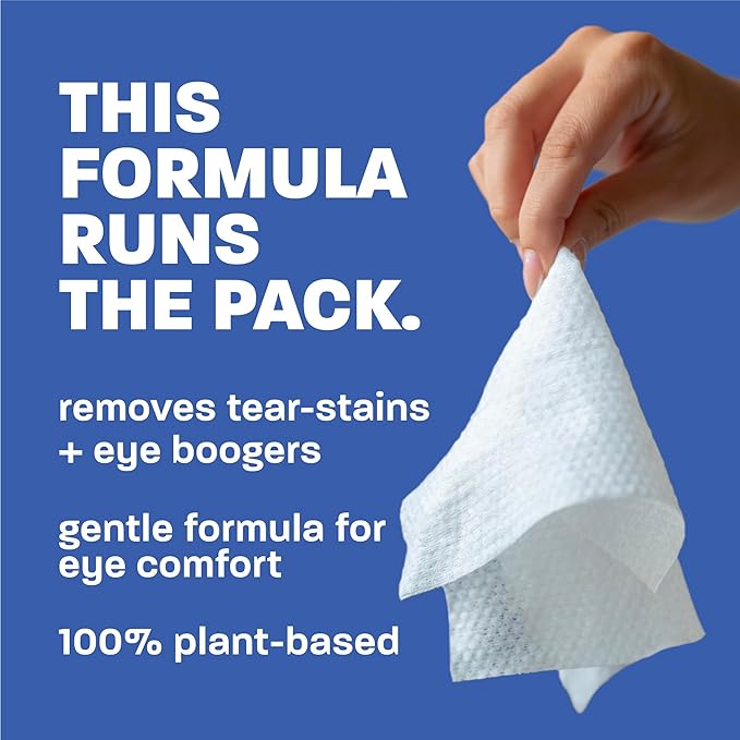 TropiClean Tearless Dog Eye Wipes, 50ct