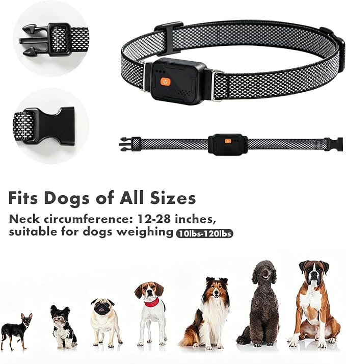 GPS Dog Collar, Wireless Pet Fence & GPS Pet Tracker White | GPS dog collar with app control, wireless pet fence, virtual boundaries, real-time tracking and activity monitoring，no fee.