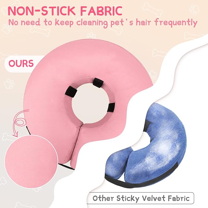 Supet Inflatable Dog Cone Collar for Small Dogs Puppies Cats, Soft Dog Cone Alternative After Surgery for Puppies Cats to Stop Licking