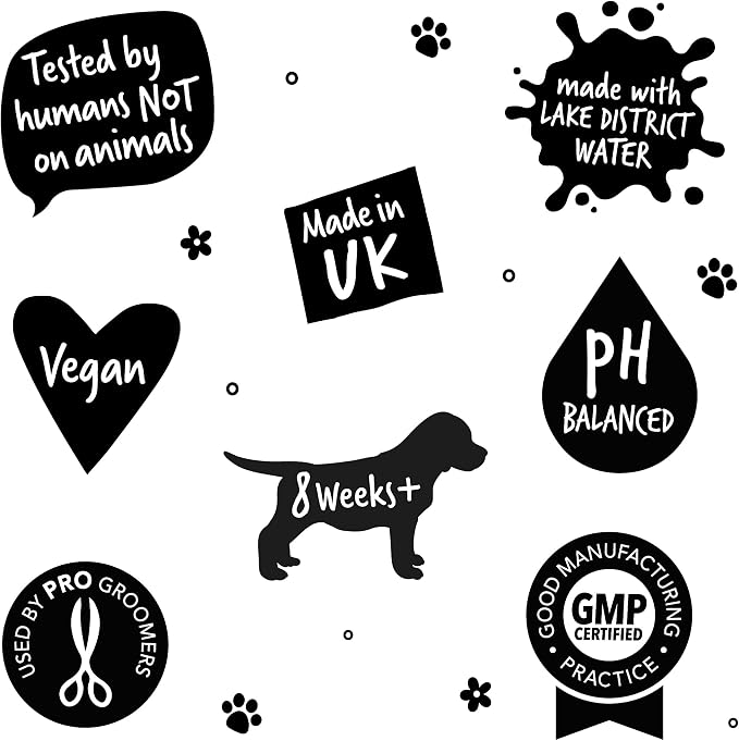 Dog Shampoo by Bugalugs Lavender & Chamomile 4 in 1 Dog Grooming Shampoo Products for Smelly Dogs with Fragrance, Best Puppy Shampoo, Vegan pet Shampoo & Conditioner
