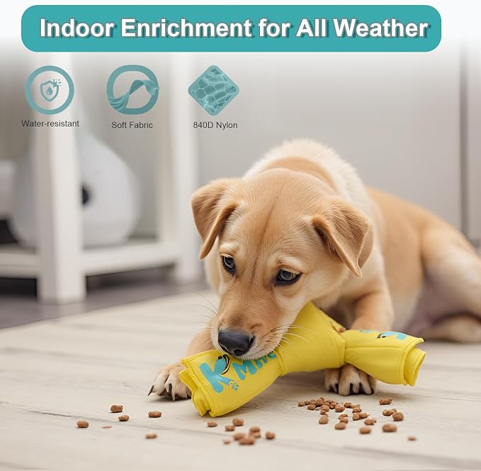 Snuffle Knot for Dogs - Dog Snuffle Toy, Interactive Dog Toys Encourage Natural Foraging Skills, Hiding Food Chew Toys with 10 Pockets