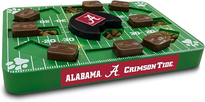 Pets First NCAA Alabama Crimson Tide Puzzle Toy, Puzzle Treat Dog Toy, Interactive Dog Treat Toy, Dog Puzzle Feeding Slow Toy