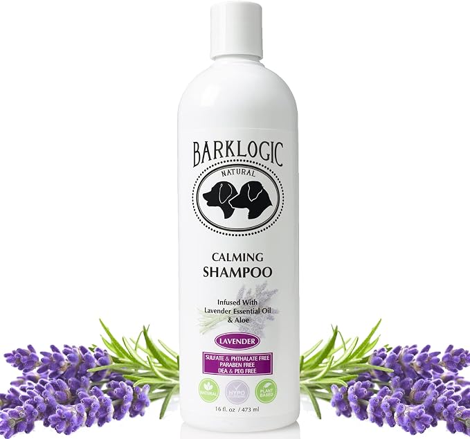 BarkLogic Dog & Puppy Calming Shampoo, 16oz, Lavender, Made in USA