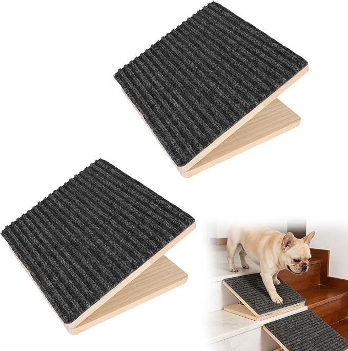 2pcs Adjustable Dog Ramp for Couch & Stairs, Portable Foldable Pet Steps Stairs Assist with Anti-Slip Mats, Pet Accessories Supplies Must Haves for Small Dogs & Cats Elderly Injured or Senior Pets