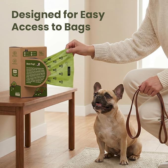 Pogi's 300 Unscented Dog Poop Bags with Handles - Earth-Friendly, Leak-Proof, Ultra Thick, 4+ Month Supply