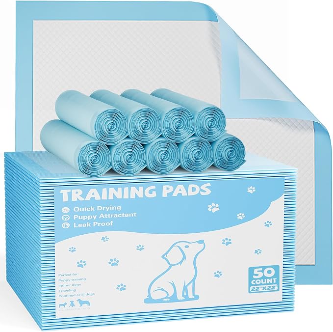 DUMOS 500 Count Puppy Pads for Dogs, 22" x 22" Potty Puppy Training Pad, 6-Layer Dog Cat Pee Pads, Super Absorbency Disposable Pet Leakproof Quick Drying Pad