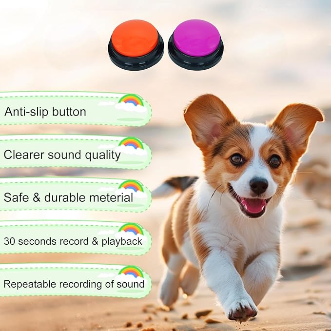 Gelabur Dog Buttons for Communication, Set of 2