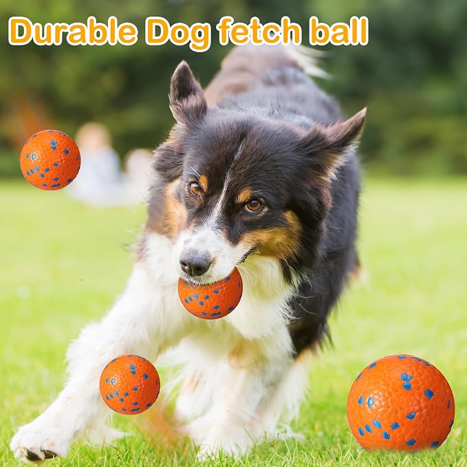 Jenaai Dog Tennis Balls, Indestructible Floating, 2.9in, 12-Pack, Bright Color