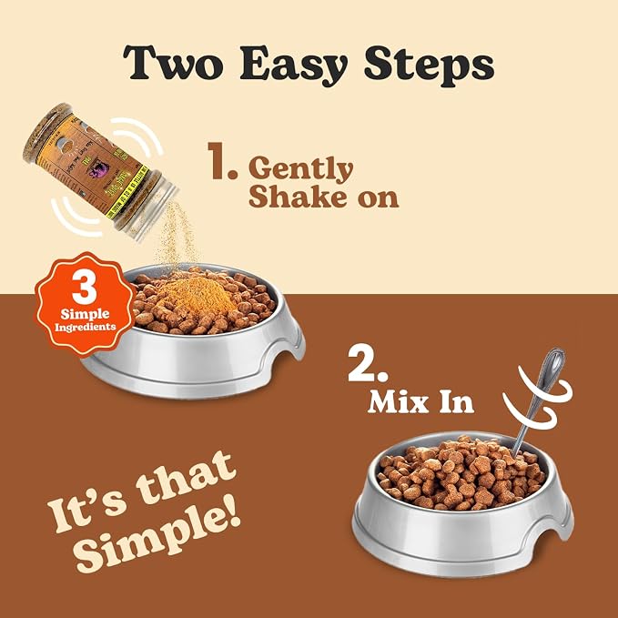 Magic Dust Pork Jerky Topper, Single Protein Pet Food Topper for Dogs & Cats, Enhance Flavor & Elevate Mealtime Excitement for Picky Eaters - 8 Ounce Bottle in Pork Flavor