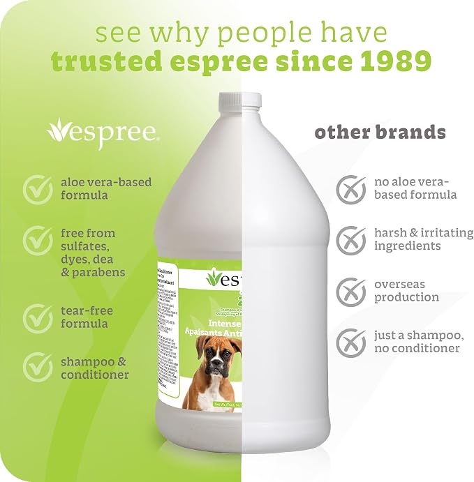 Espree Intense Itch Relief Dog Shampoo & Conditioner, Dog Anti Itch, Gallon