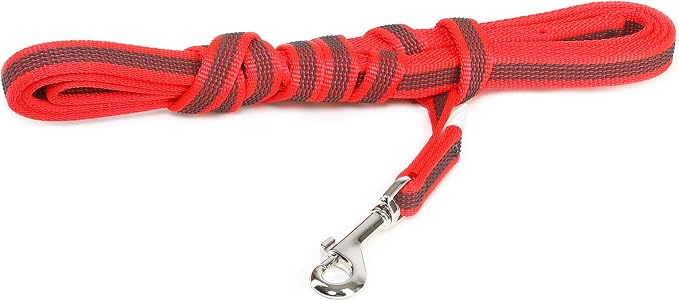 Color & Gray Super-Grip Leash with Handle, 14 mm x 3 m, Red-Gray