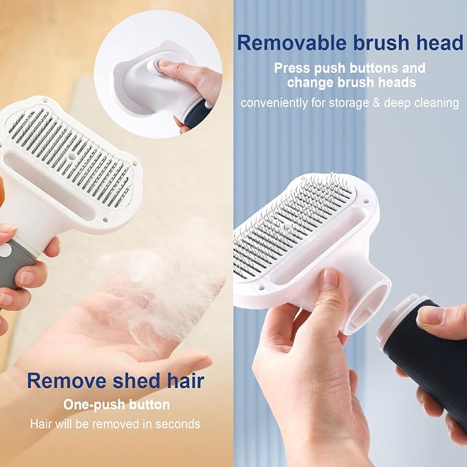 3-in-1 Dog Hair Dryer with Slicker Brush for Small and Medium-Sized Dogs and Cats Pet Hair Dryer Dog Blow Dryer Portable Overheat Protection Adjustable Temperature