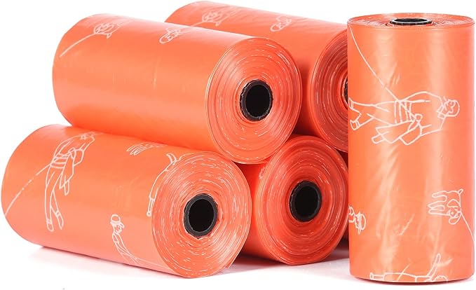 Glad for Pets Heavy Duty Dog Poop Bags, Scented Leak-Resistant Waste Bags with Fun Print Design, Tear-Resistant for Confident Pickup, Fits Standard Dispensers, 6 Rolls, 90 Count