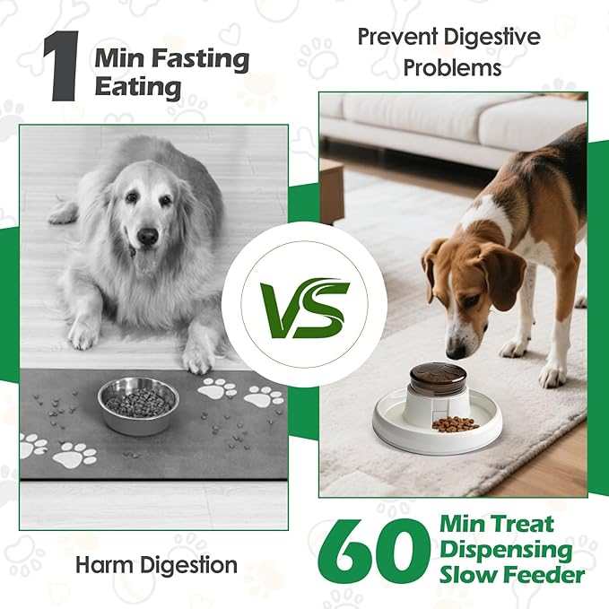 Dog Puzzle Toy - Interactive Treat Dispensing Toys for IQ Training & Brain Game, Puzzle Slow Feeder to Aid Digestion, Non-Slip Easy-Clean Enrichment Toy for Mediun/Large Dogs