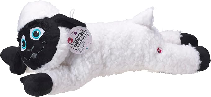 SPOT Baa Baa Black Sheep Plush Dog Toy - Cute and Cuddly Fleece Toy with Squeaker - Jumbo Size for Large Dogs and Puppies, 24in Black and White Lamb