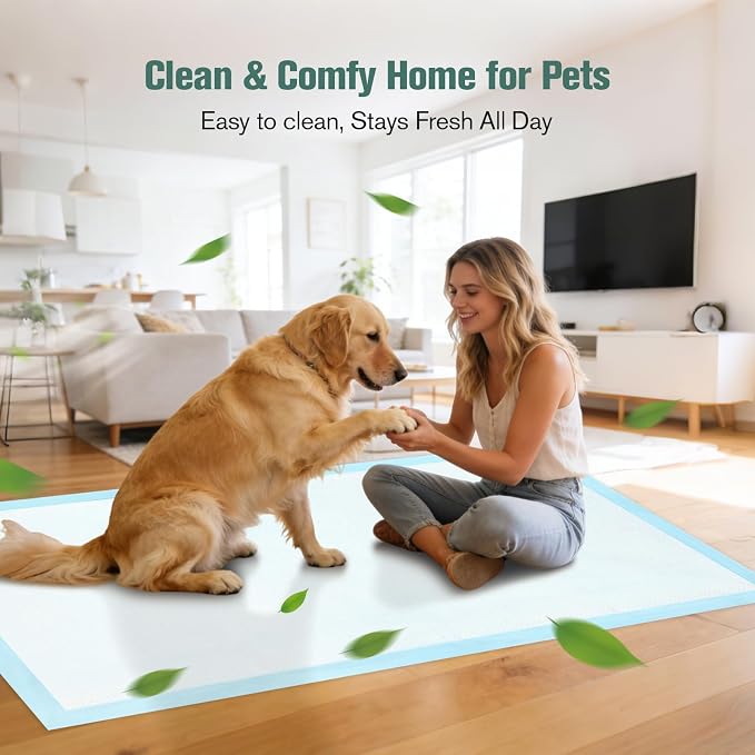 Large Puppy Pee Pads for Dogs 31" x 47" 40 Count, 6-Layer Leak-Proof XXXL Dog Pee Pads Extra Large, Super Absorbent Quick-Dry Thick Disposable Potty Training Pads