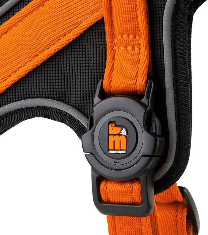 MyFamily Polyester Dog Bib Made in Italy, Your Dog's Master Data Always with You, Smartphone Connection with NFC Technology, Model K, memopet Collection